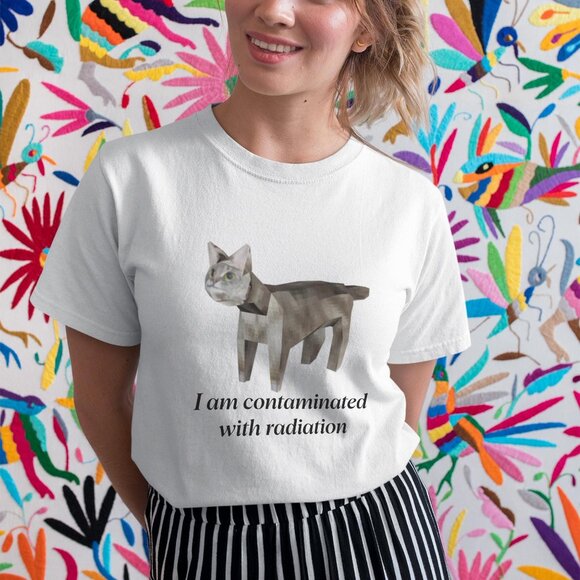 I Am Contaminated Shirt - Funny Cat Meme T-Shirt - Sarcastic Humor Tee - Picture 2 of 6
